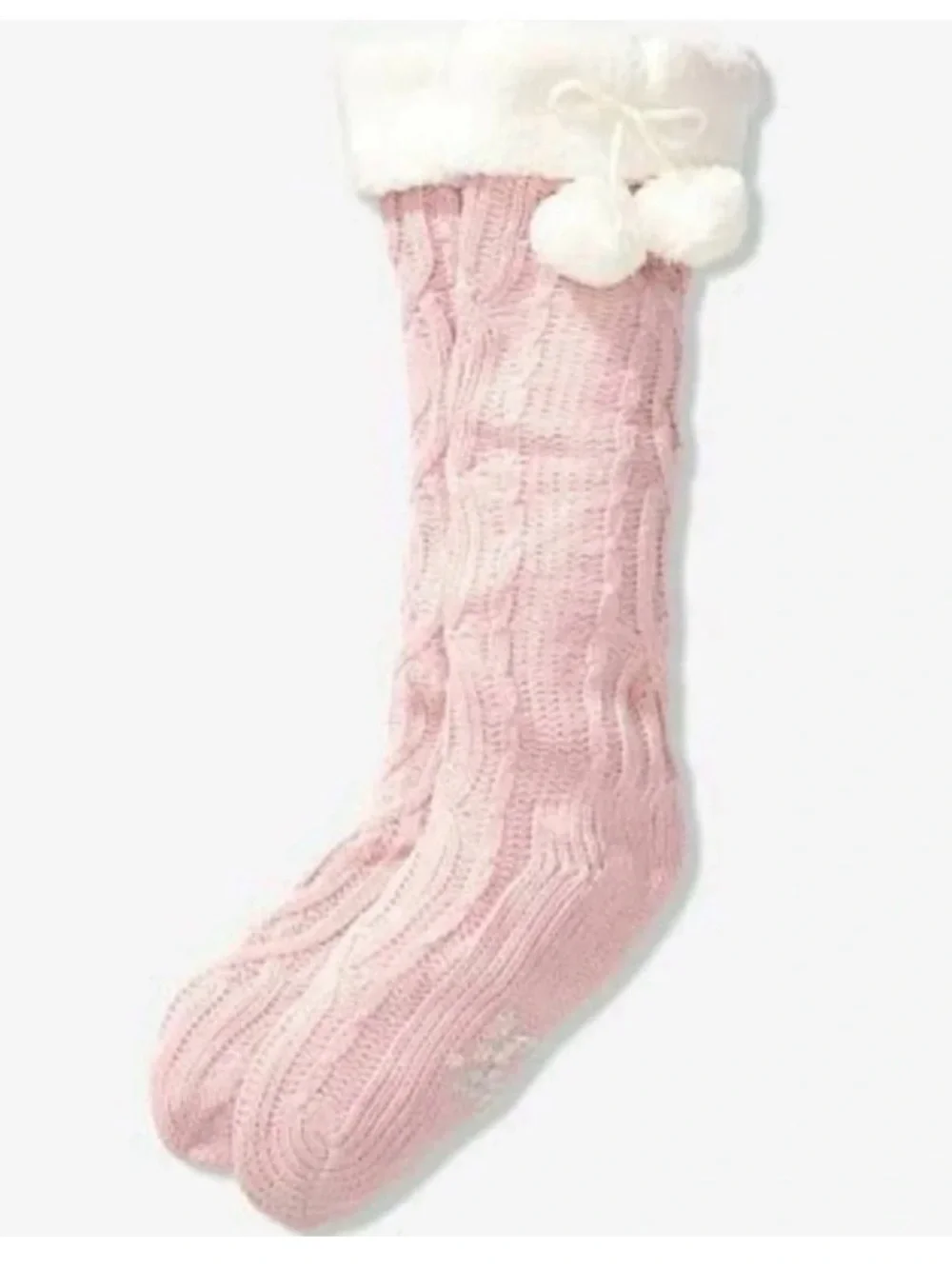PINK Victoria's Secret Knee High Sherpa Lined Slipper Socks